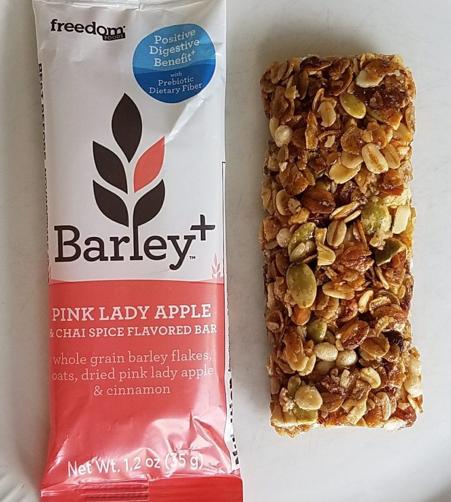 Freedom Foods Barley Plus Bars Review Pink Lady Apple and Chai Spice Flavor The Vegan's Pantry