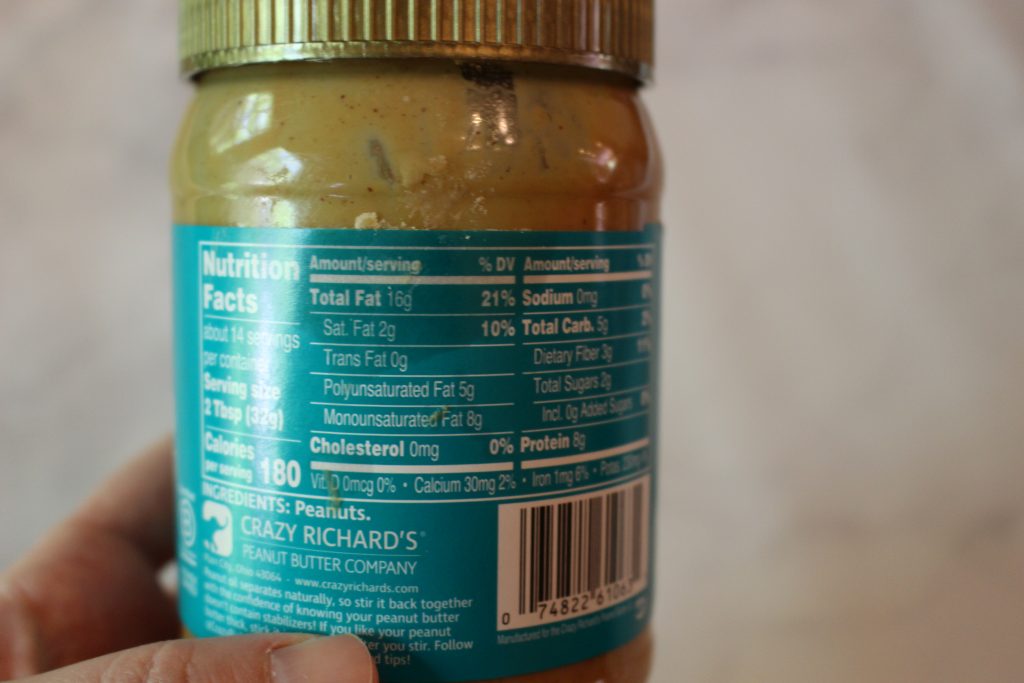 Crazy Richard’s Peanut Butter Nutrition Crazy Richard’s Peanut Butter